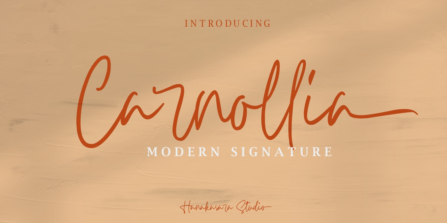 폰트 Carnollia Signature